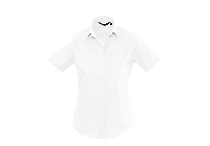 Dameshemd in popeline met korte mouwen, 95g/m² (L620)