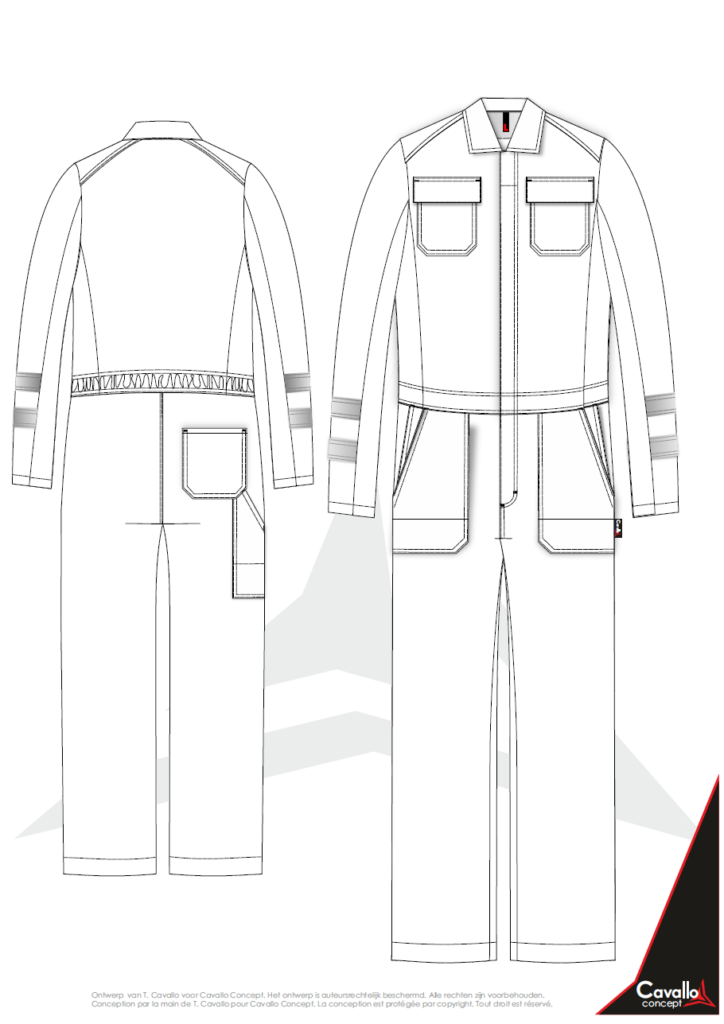 Custom made overall - productie op aanvraag Verschillende kleuren, kwaliteiten en opties zijn mogelijk
