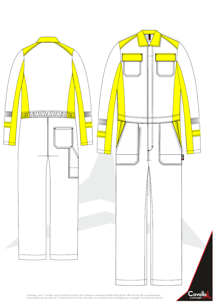 Custom made overall - productie op aanvraag Verschillende kleuren, kwaliteiten en opties zijn mogelijk