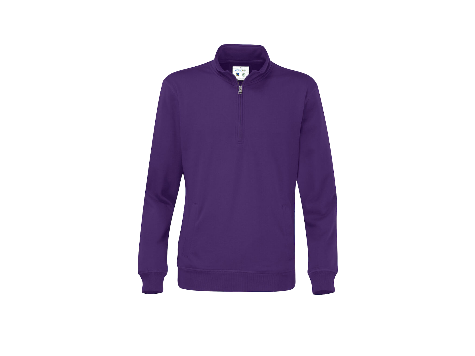 Unisex sweater met halve rits, 280g/m² (141012)