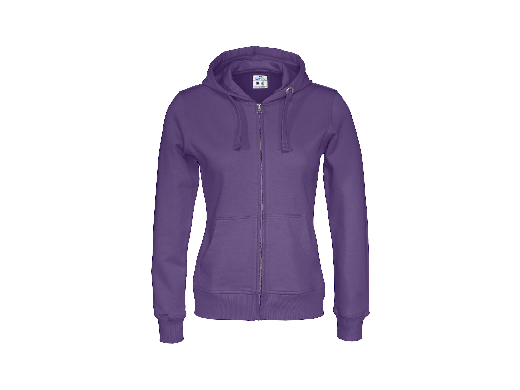 Dames hoodie met rits, 280g/m² (141009)