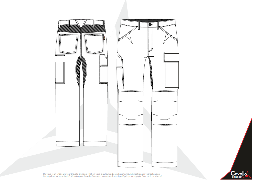 De werkbroek voor bedrijven die kiezen voor extra bewegingsvrijheid. Voorzien van extra stretch op strategische plaatsen voor comfort. Afwerking mogelijk met verschillende opties. Stofkeuze en kleuren worden volledig custom afgewerkt.