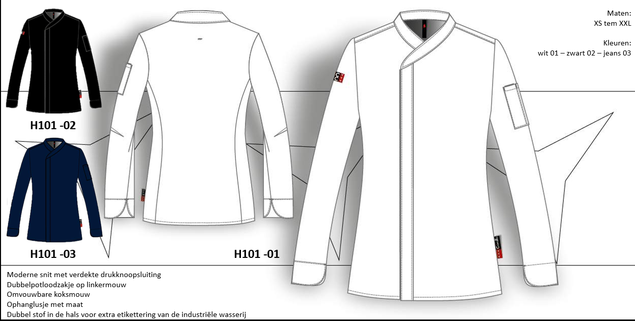 KOKSVEST BASIC H101 - Afbeelding 2